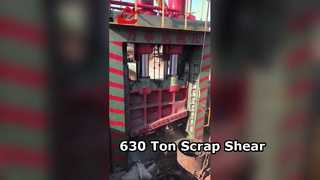 Nueva cizalla hidráulica de pórtico de alta potencia, 630 toneladas de fuerza de corte para el reciclaje de chatarra de acero a gran escala