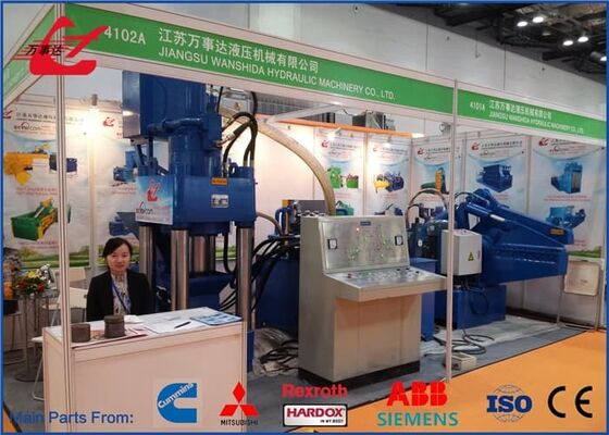 2500kN Hydraulic Scrap Briquetting Press Φ100×50-80mm Briquettes for Metal Recycling
