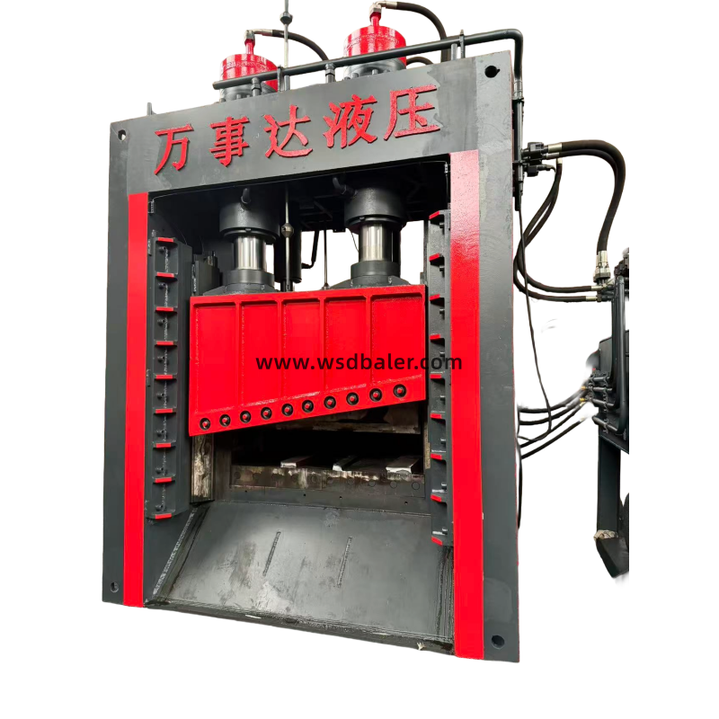 Horizontal Container Scrap Shear With 8000kN Cutting Force, 270kW Power, And PLC Automatic Control