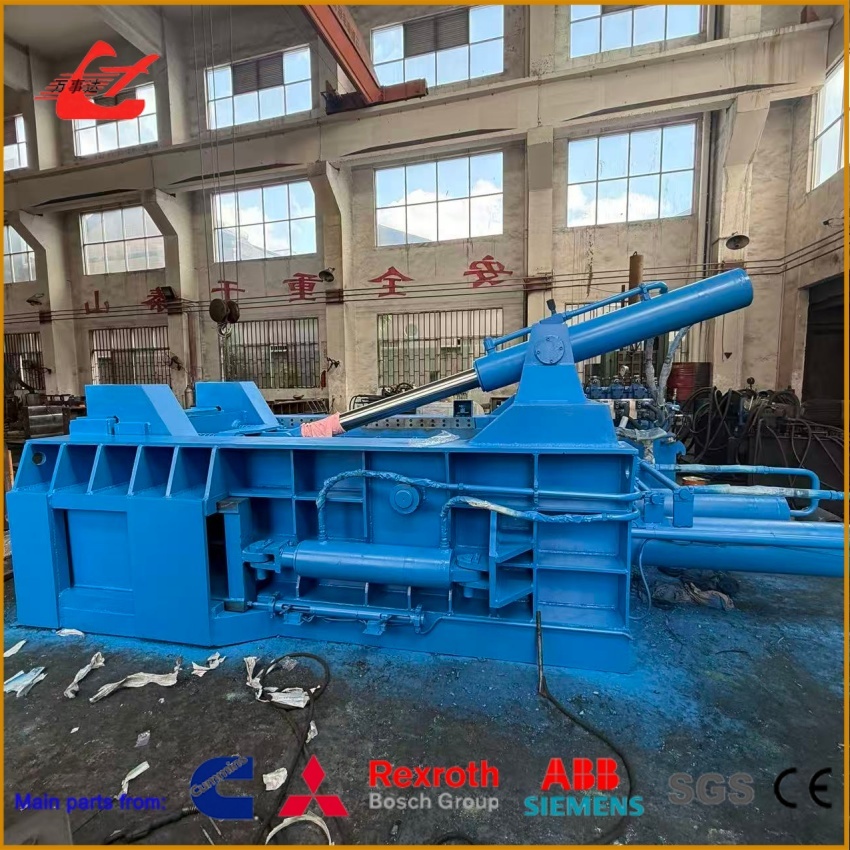 Strong Hydraulic Tire Wire Baler 60KW For Cleaner Workshop Management And Safer Tire Recycling Operations