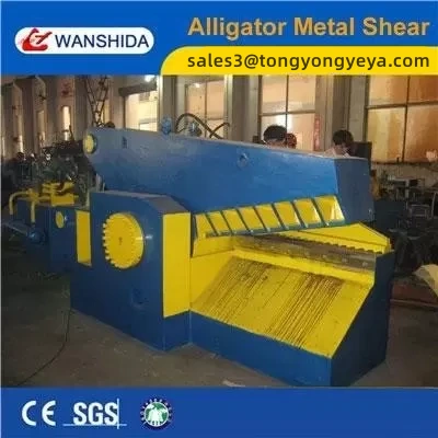 Cisa de cocodrilo industrial de 4000 kN para cortar desechos de acero de 90 × 90 mm y barras redondas de Φ100 mm